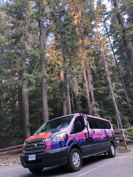 Escape Campervan parked in an Oregon National Forest