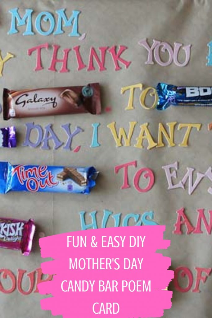 FUN & EASY DIY MOTHER'S DAY CANDY BAR POEM CARD