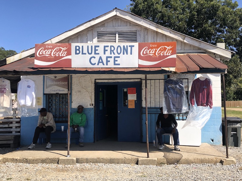 Front of the Blue Front Cafe