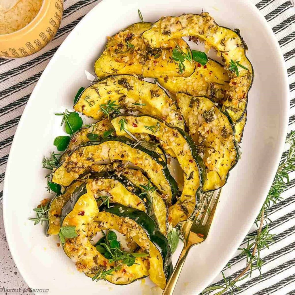 Garlic-Parmesan Acorn Squash.