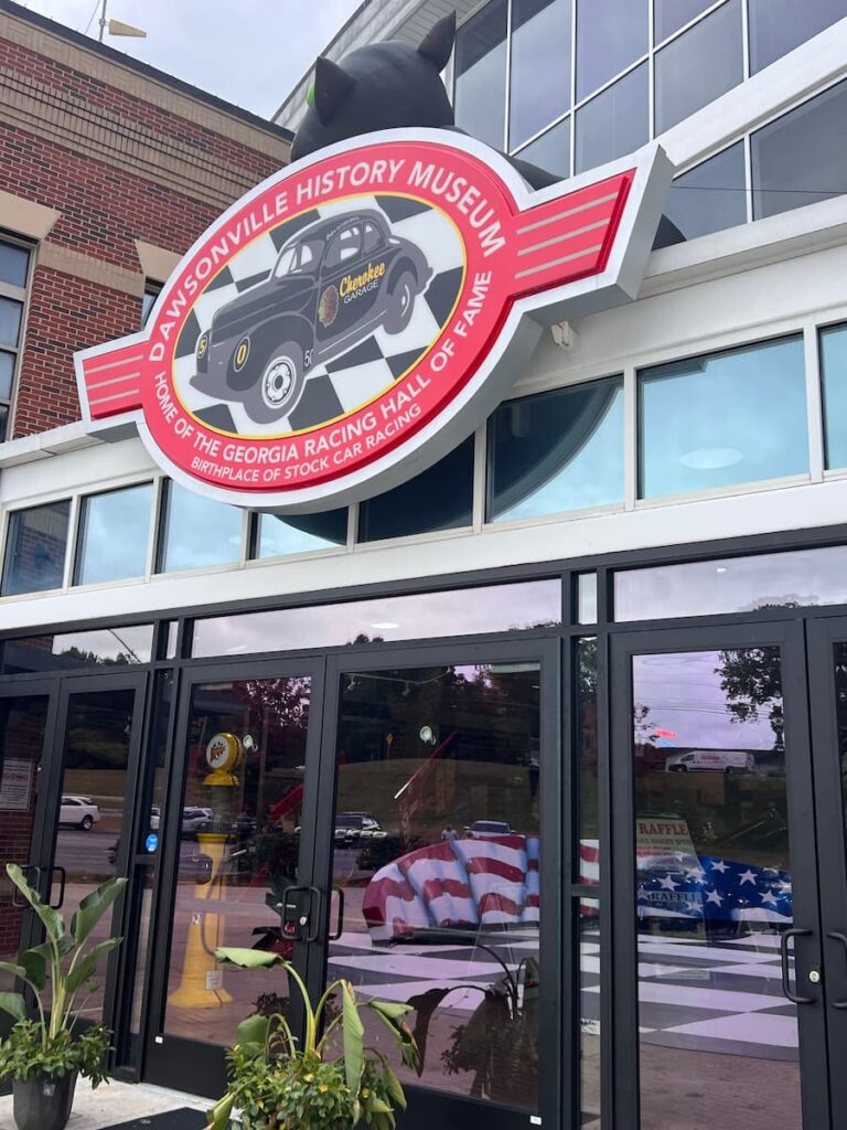 Georgia Racing Hall of Fame Sign in Dawsonville