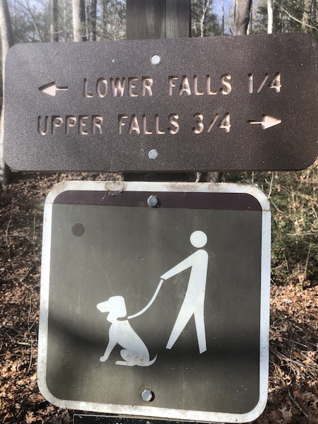 Hiking trail sign