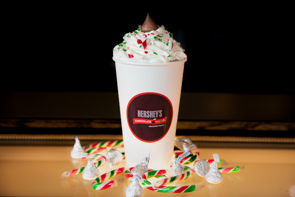 Photo of a Hot Chocolate in a Togo cup from Hershey's Chocolate World. 