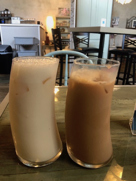 iced tea lattes at humanitea in ludington