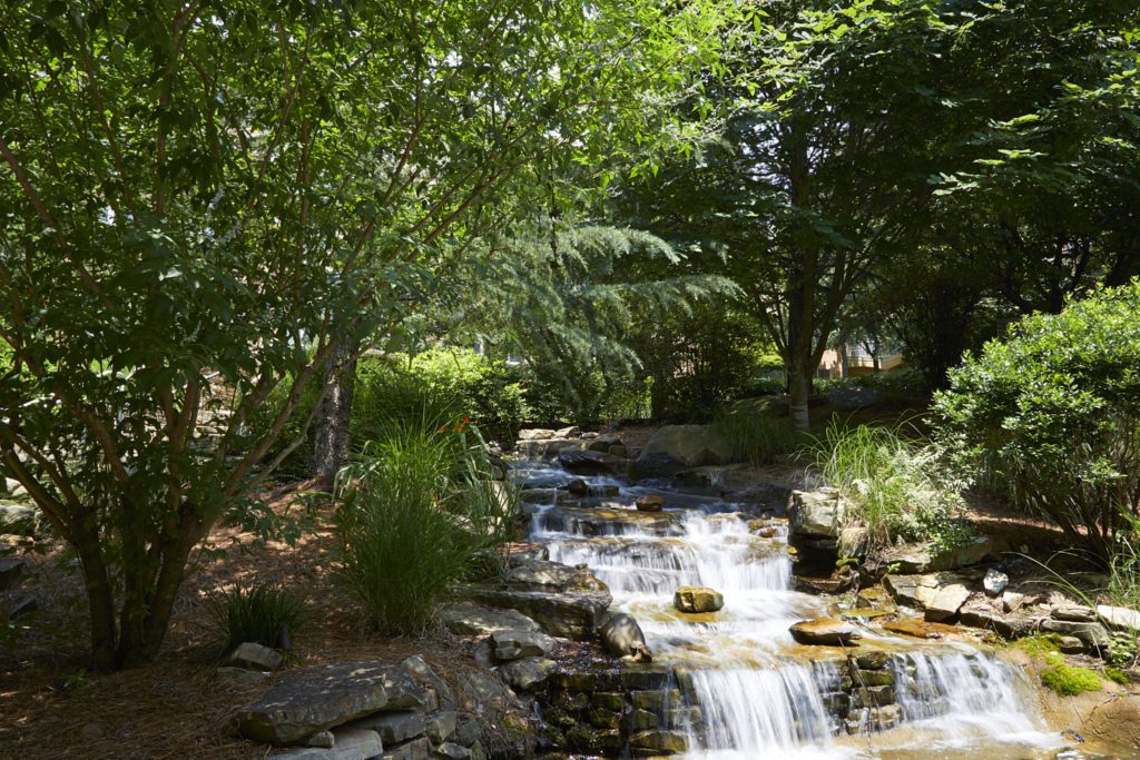 Stroll the beautiful gardens and find an oasis in the city at the conveniently located Hyatt Regency Atlanta Perimeter at Villa Christina. Credit: Hyatt Perimeter.