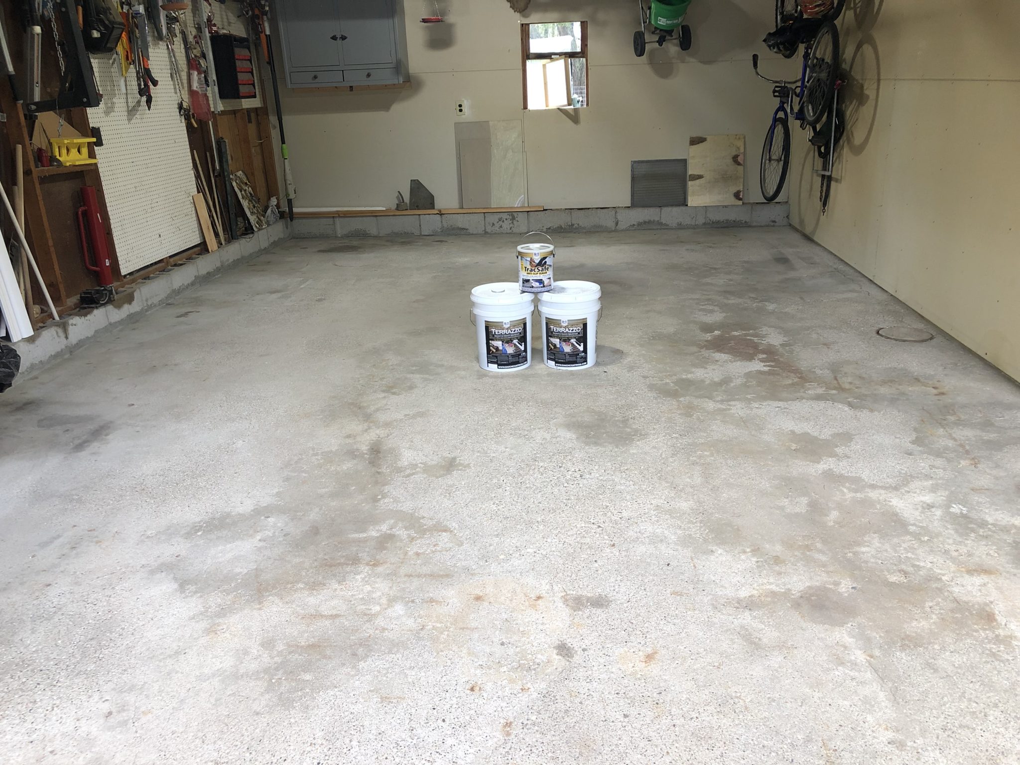 How To Update An Old Garage Floor Just Short of Crazy