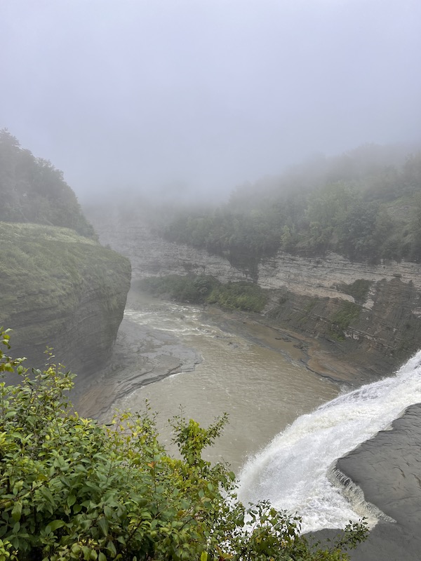 Middle Falls down river at Letchworth State Park