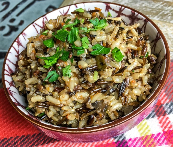 Photo of Wild Rice Pilaf in a bowl.