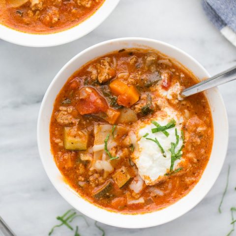 Instant Pot Turkey Vegetable Lasagna Soup