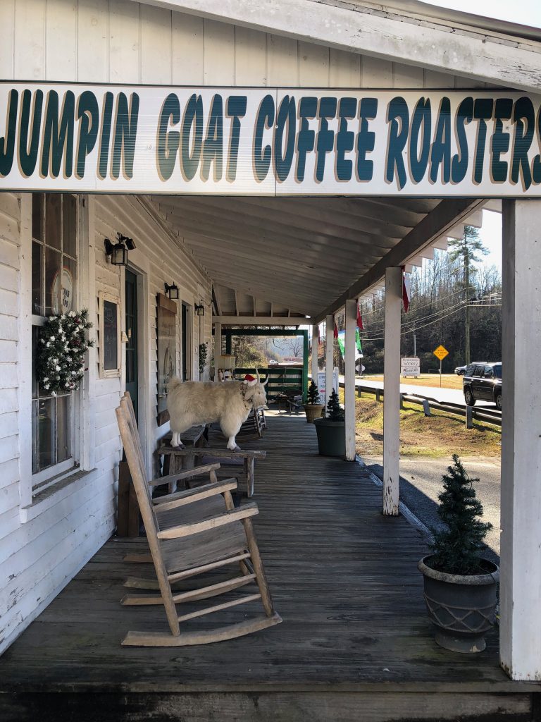 Photo of the porch at Jumping Goat Coffee.