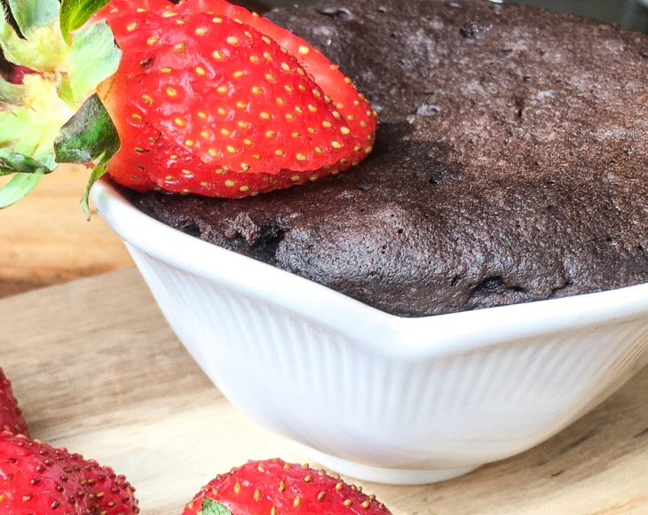 Easy Keto Chocolate Mug Cake Recipe - Just Short of Crazy