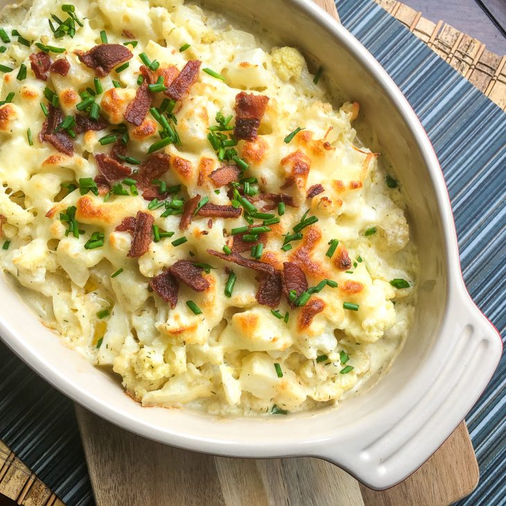 Loaded Cauliflower Au Gratin Recipe.