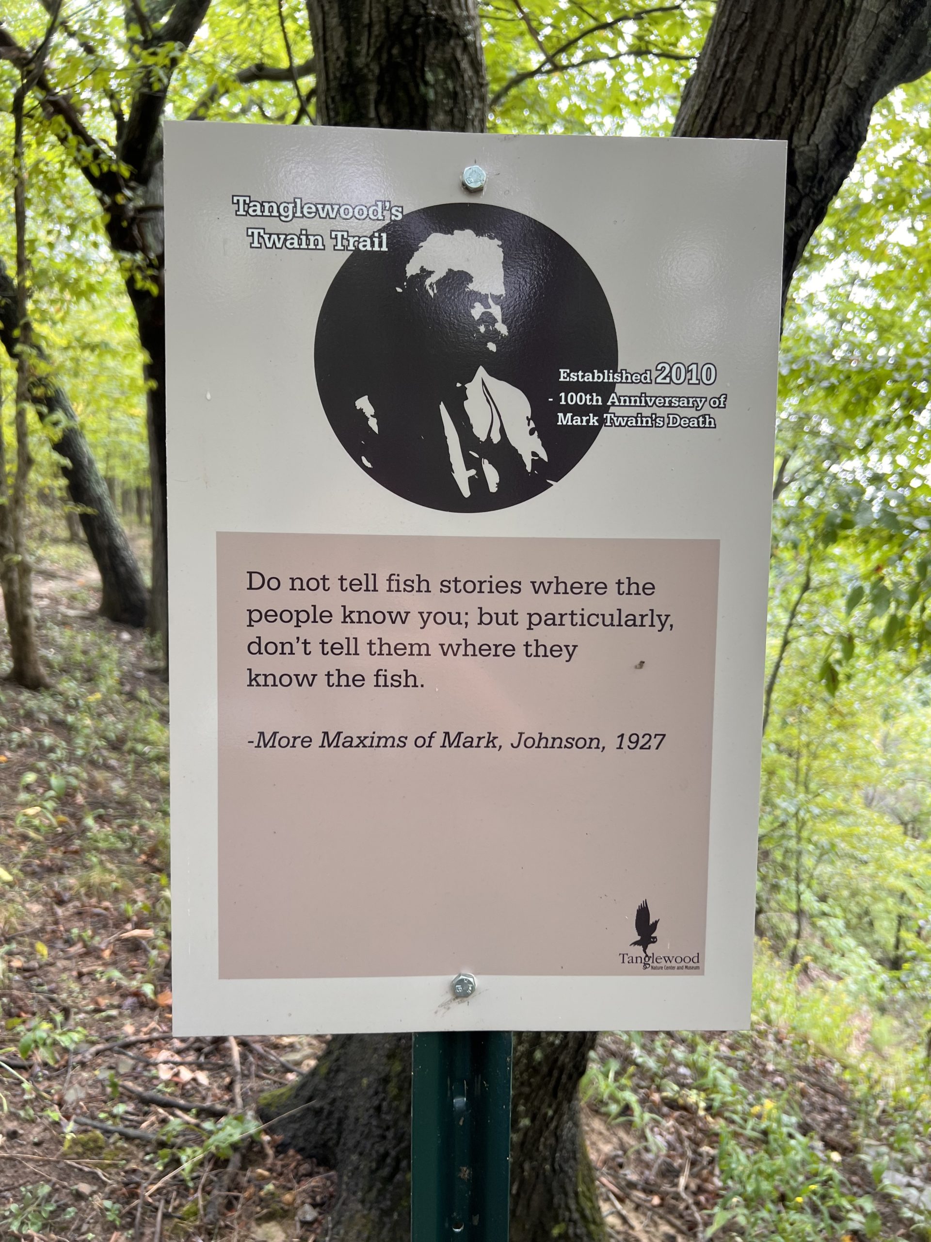 Tanglewood Nature Center NY Mark Twain Quote