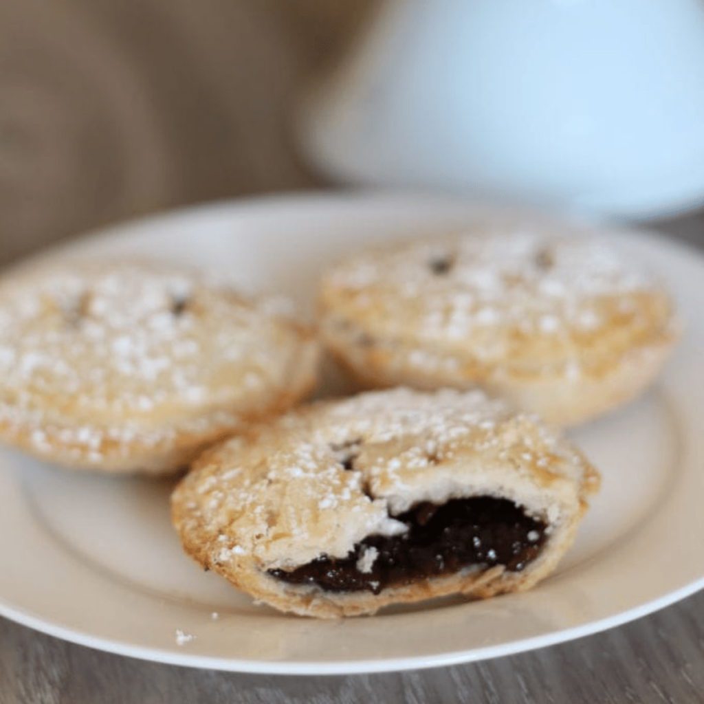 3 Mincemeat Tarts on a plate.
