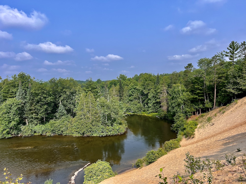 Northern Michigan ORV Trail view of Manistee River