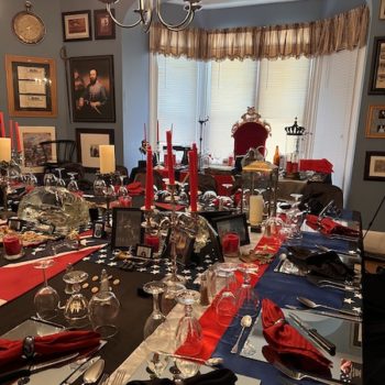 Dinner with a ghost table setting