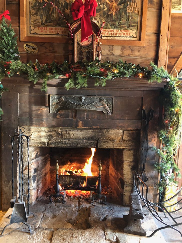 Photo of a fire place inside Old Sautee Store.