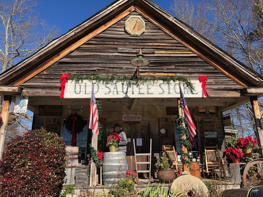 Photo of the outside of Old Sautee Store in Georgia.