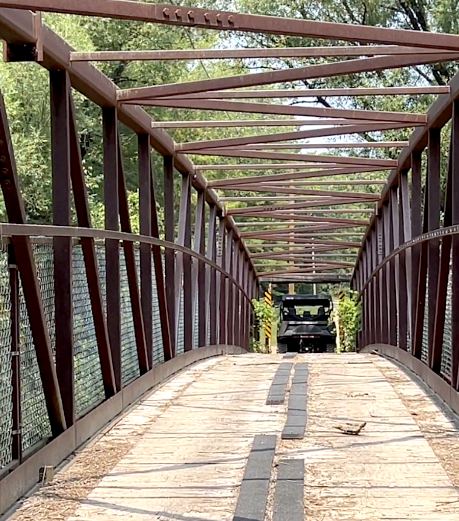 On the crazy bridge on the Cadillac Michigan ORV trail north of Manton