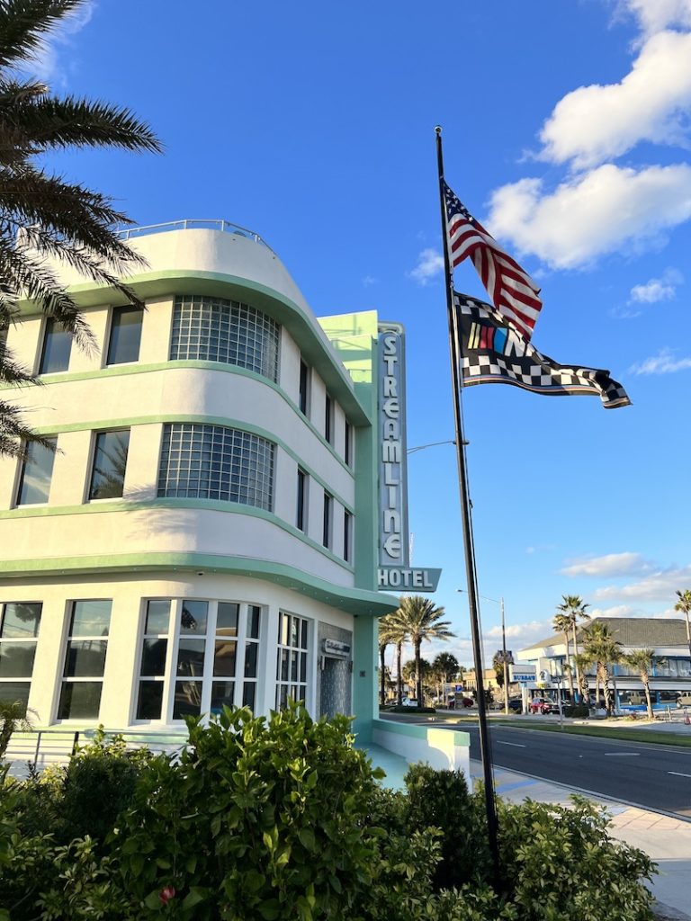 Outside the Streamline Hotel