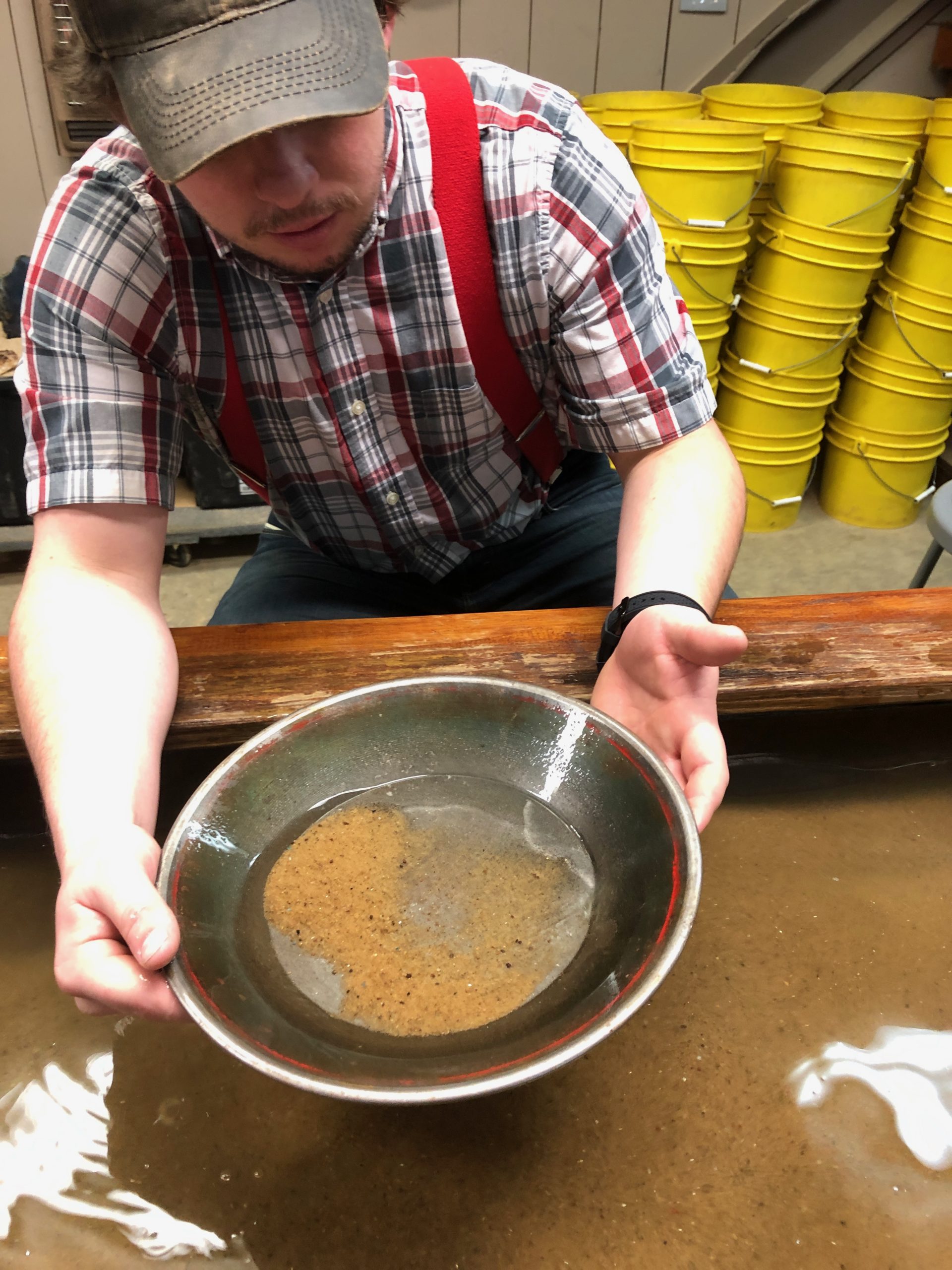 panning for gold