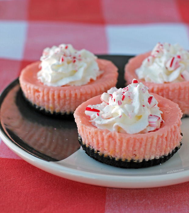 Photo of Peppermint Cheesecake Cups from EmilyBites.com.