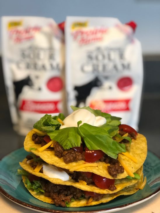 Prairie Farms Squeeze Sour Cream Pouch Street Tacos side
