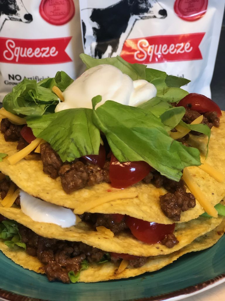 Prairie Farms Squeeze Sour Cream Pouch Street Tacos side