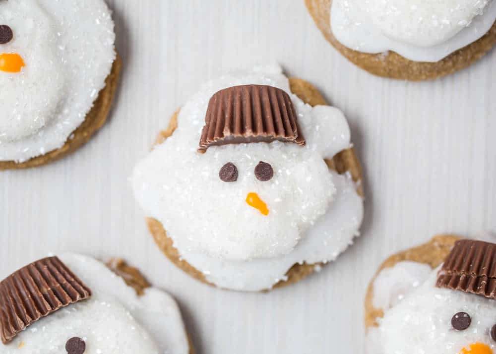 Photo of Snowman Gingerbread Cookies.