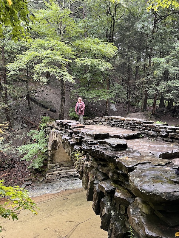 Hikes in the Finger Lakes Rock bridge at Stony Brook State Park