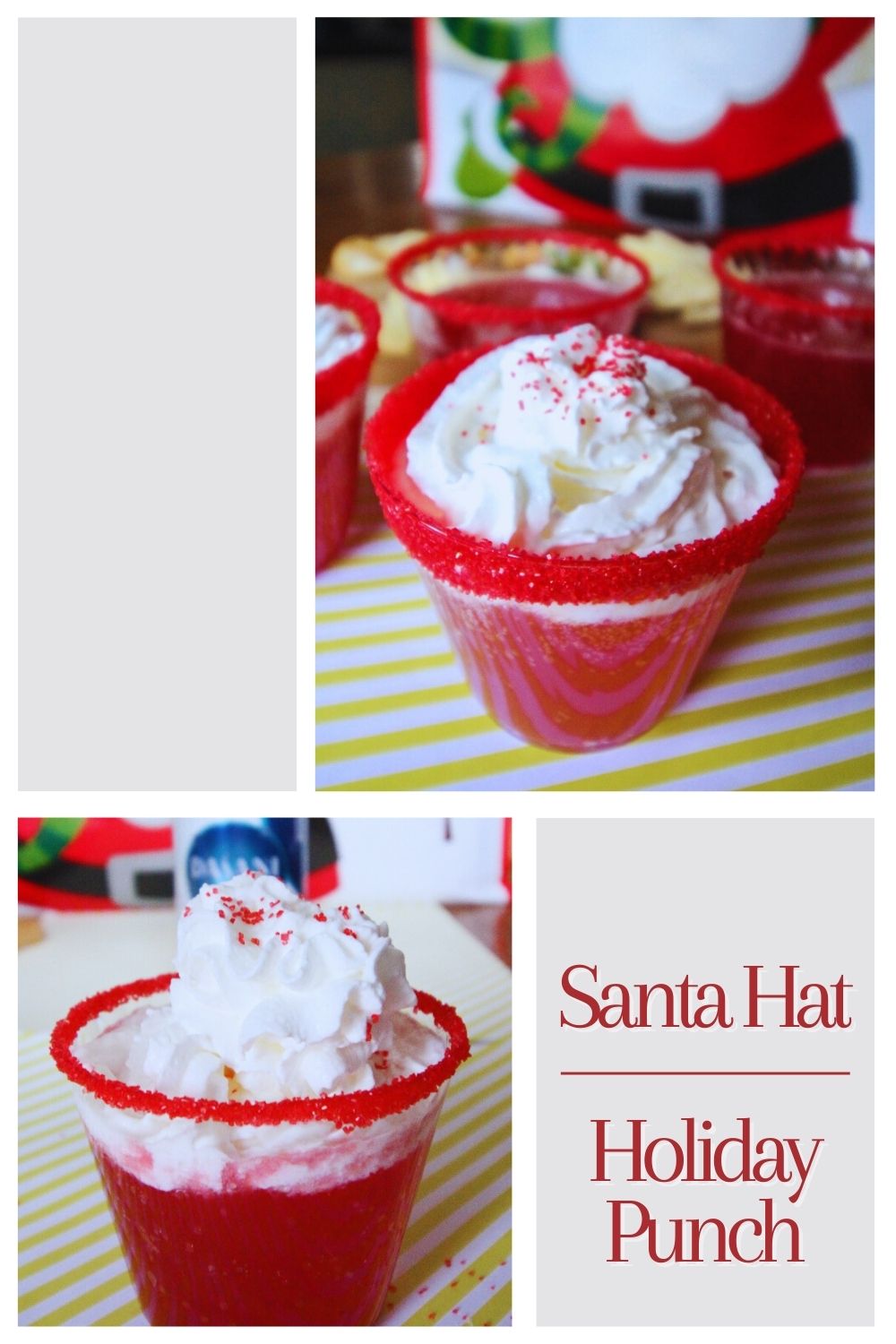 Pin For Pinterest of the Santa Hat Holiday Punch.
