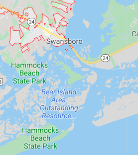 Map of swansboro nc area