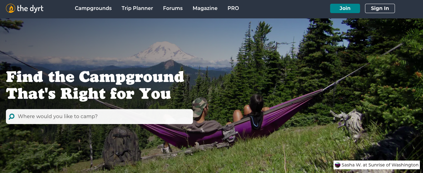 the dyrt campground website