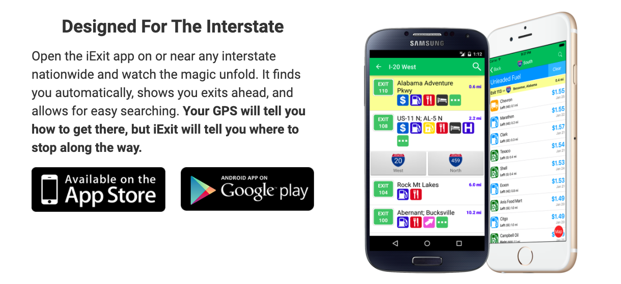 iExit Interstate Guide App