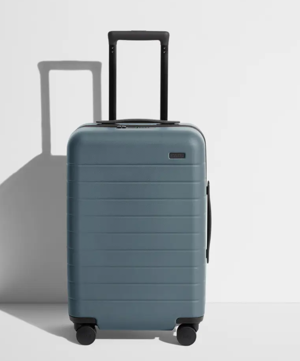 Photo of a rolling carry on luggage. 
