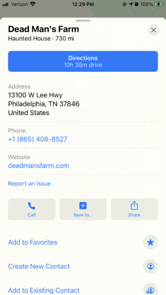 Screenshot for Mobile Map Directions to Dead Man's Farm
