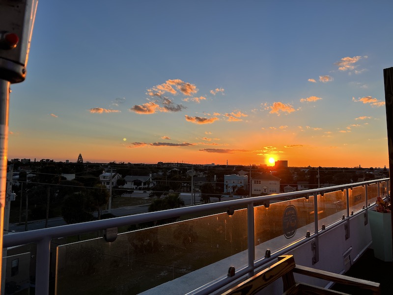 Sips at Sunset from the Sky Rooftop Bar