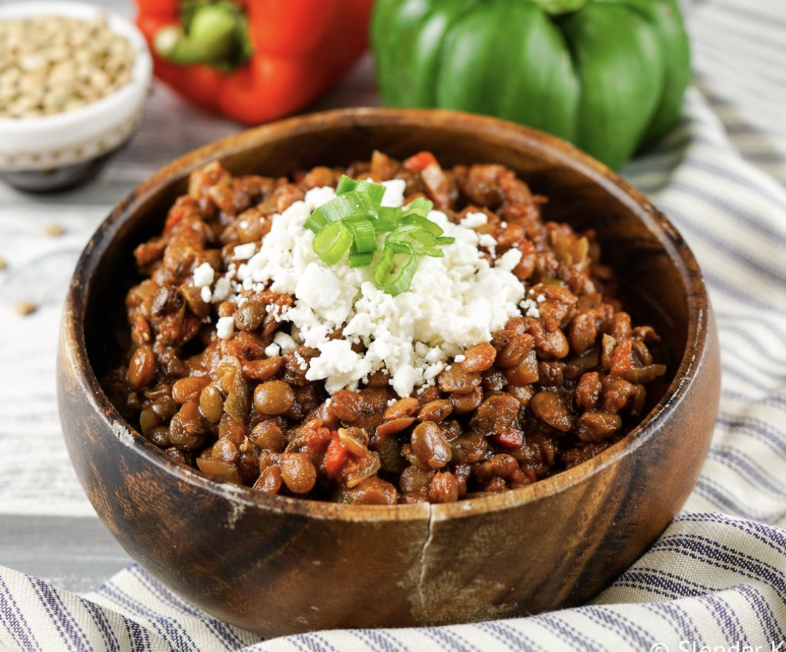 Slow Cooker Tuscan Lentil Sloppy Joes slender kitchen