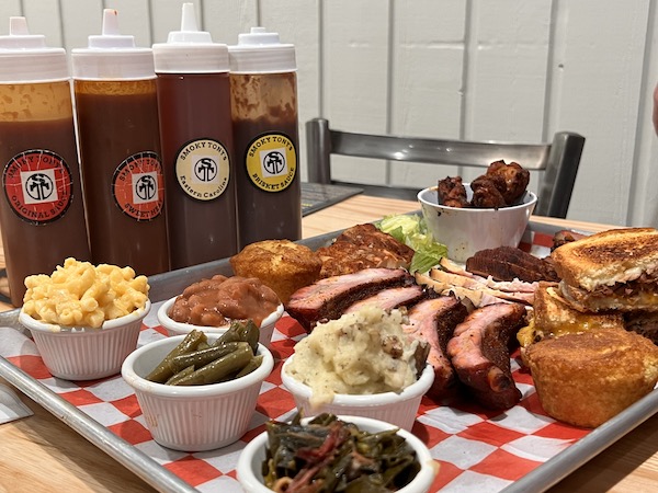 Smoky Tony's BBQ Sampler Platter, Holly Ridge, NC