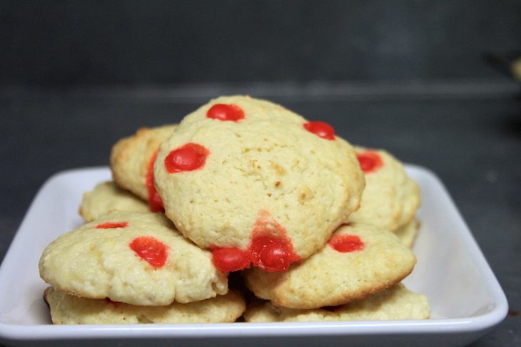 Photo of a plate of sour cream cookies.