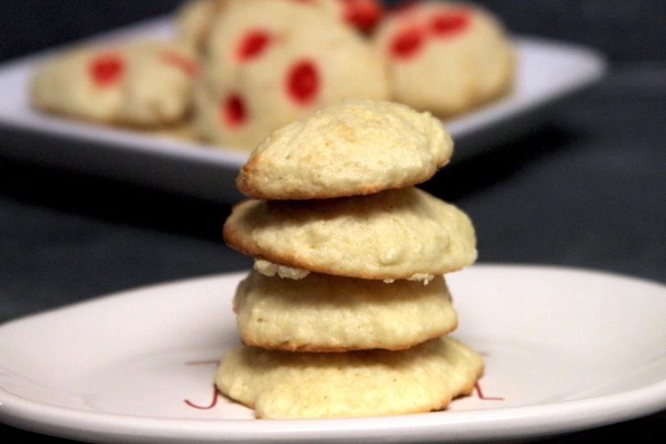 Photo of a stack of sour cream cookies.
