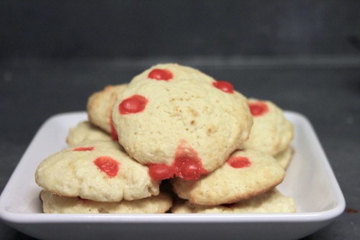 Photo of a plate of sour cream cookies.