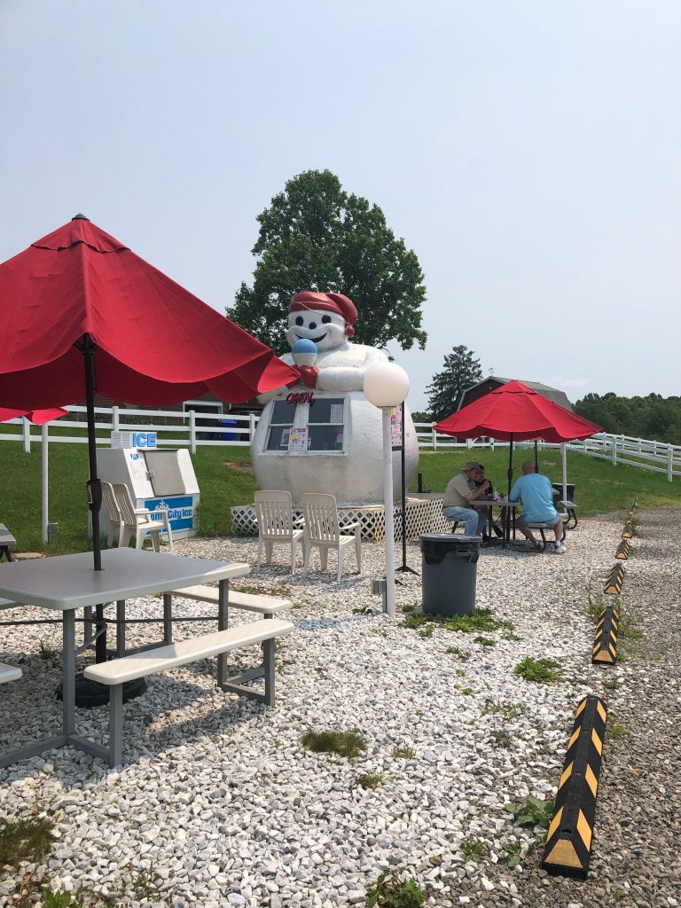 The Snowman roadside attraction in portersville pa