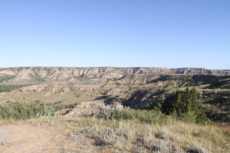 overlook along one of the trails at theodore roosevelt national park