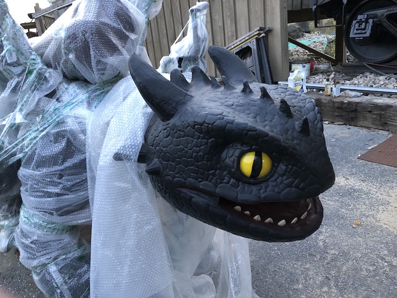 Toothless Dragon under wraps