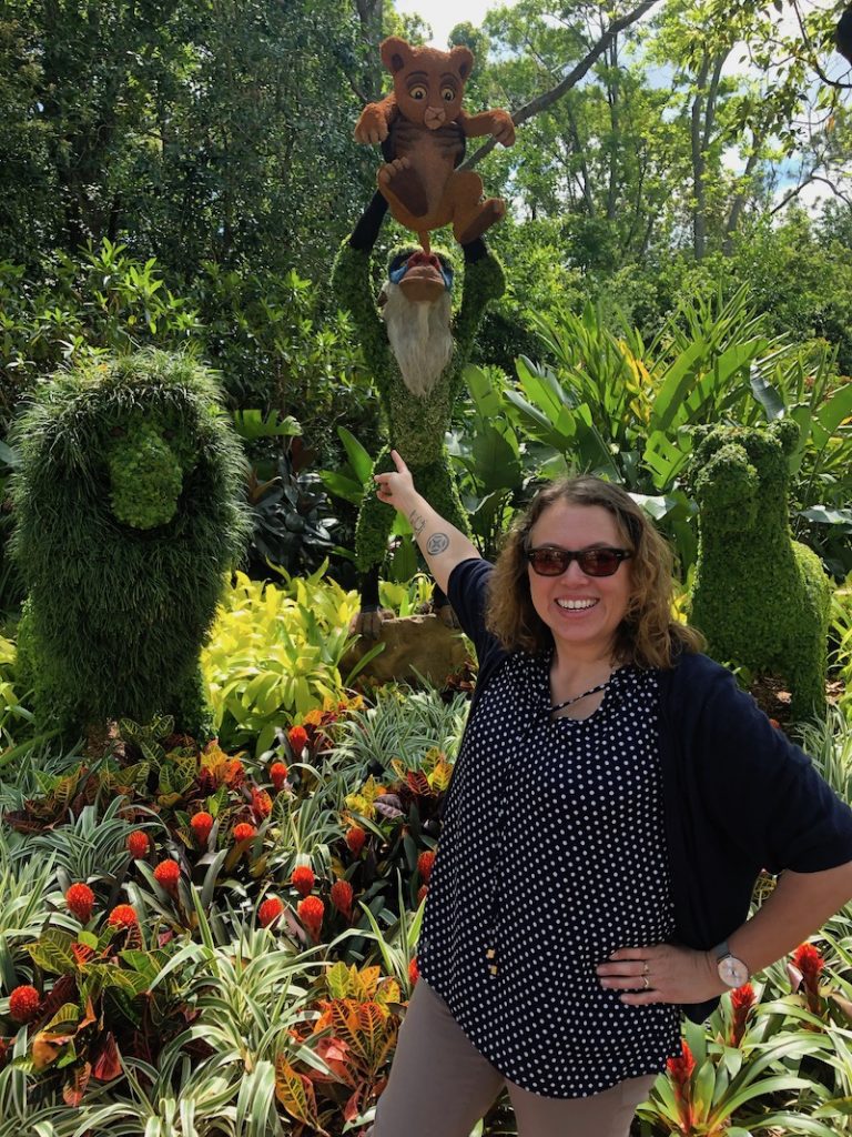 Topiary Disney Flowers Epcot Lion King and Me