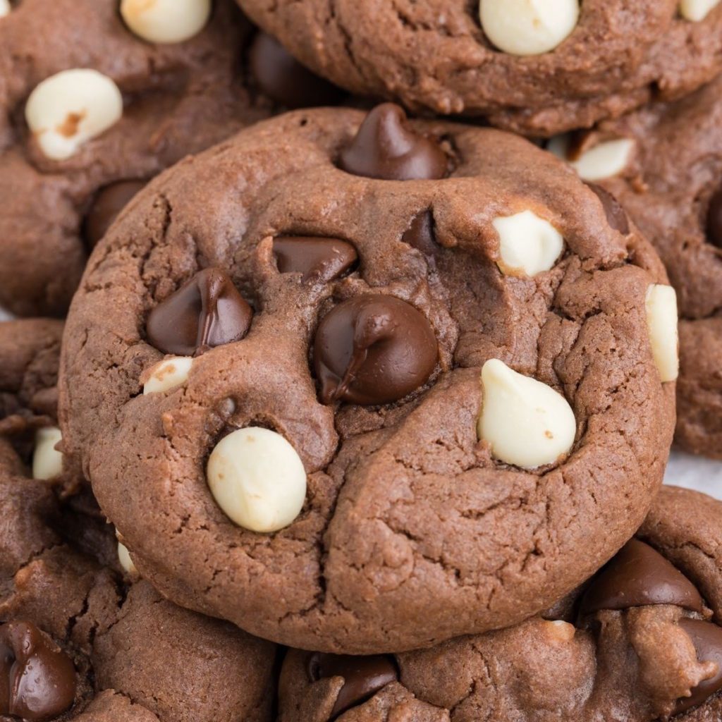 Triple Chocolate Cake Mix Cookies.