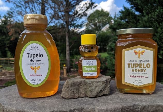 Tupelo Honey in a bottle and jar.