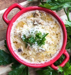 Creamy Turkey Mushroom Soup