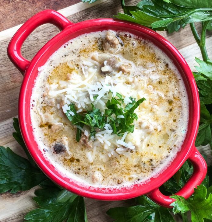 Creamy Turkey Mushroom Soup - Just Short of Crazy